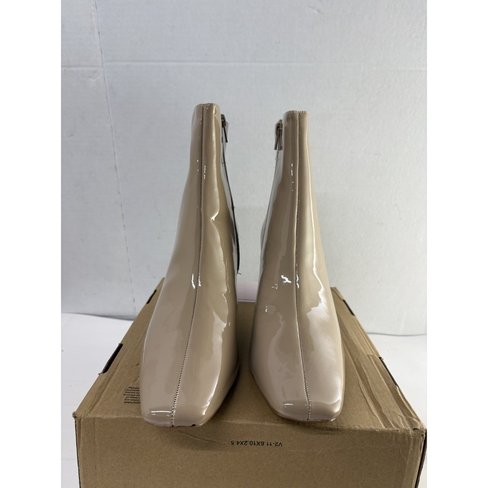 Journee Collection Women's Haylinn Taupe Block Heel Dress Booties Zip Up Sz 12M - Picture 4 of 6